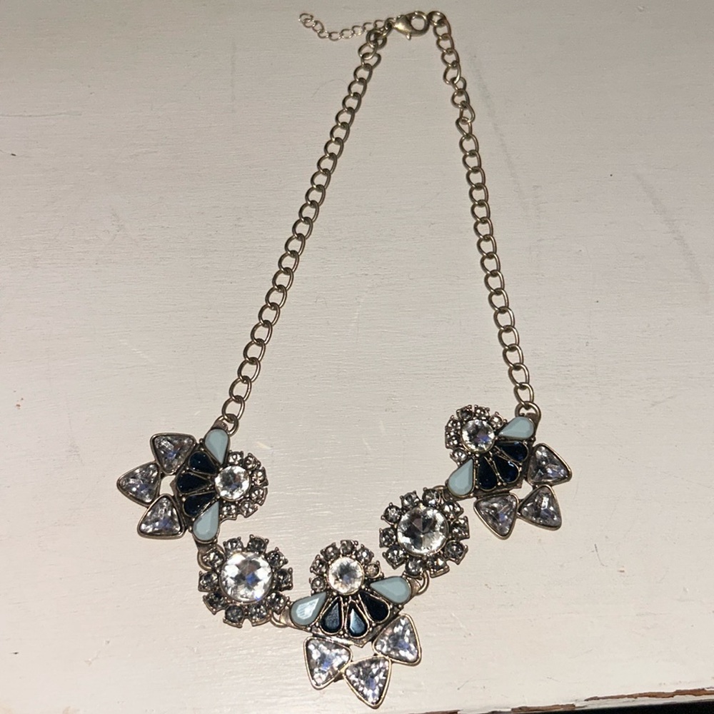 J. Crew Statement necklace with rhinestones - excellent condition